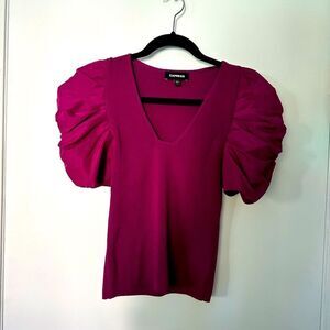 Express Jewl Toned Puff Sleve Top